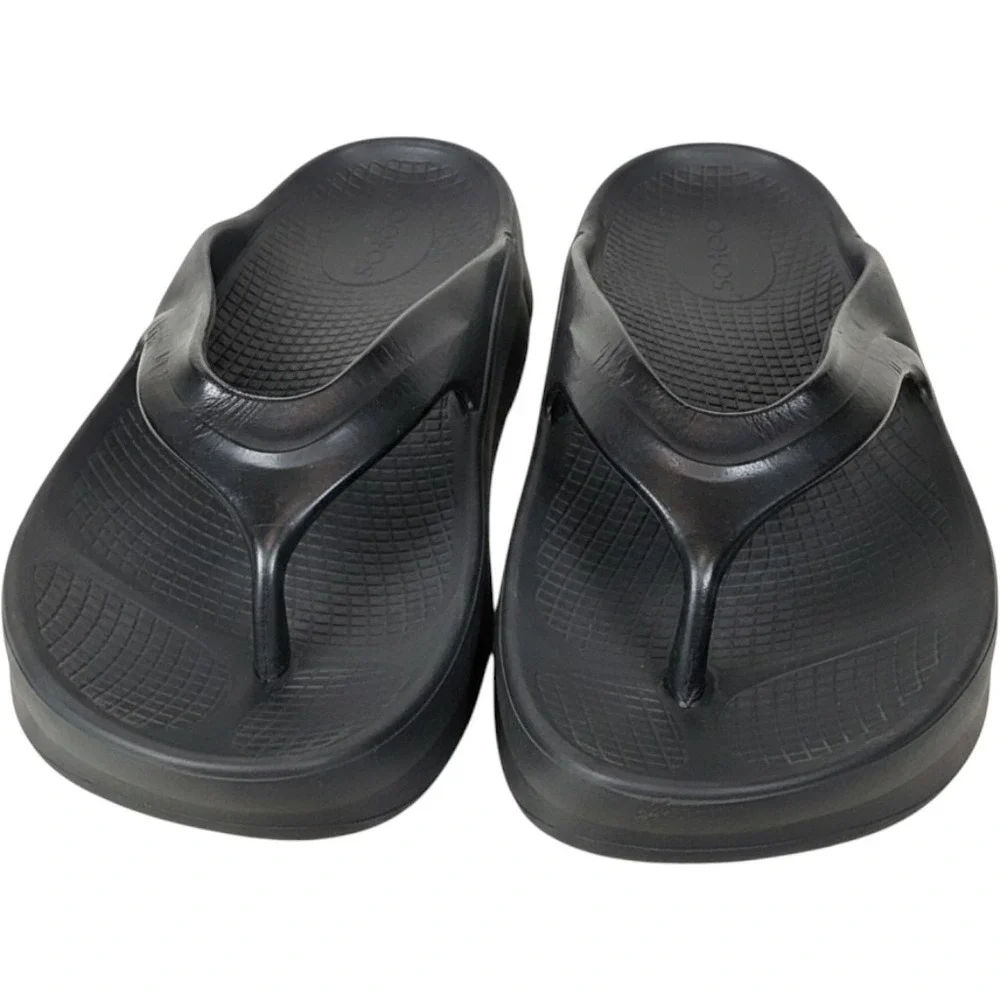 Oofos OOriginal Recovery Sandals Black Thong Flip Flops Mens 8 Womens 10 EU 41